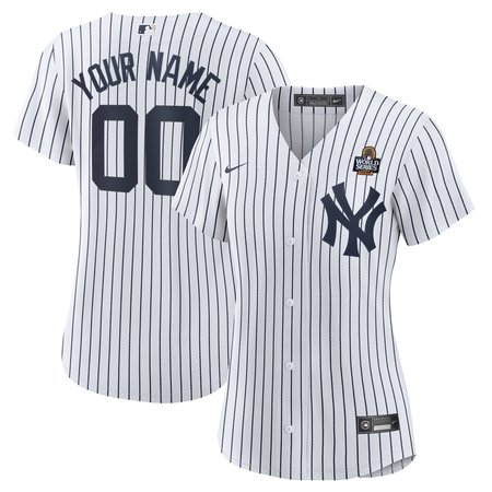 Women's New York Yankees Nike White 2024 World Series Home Replica Custom Jersey