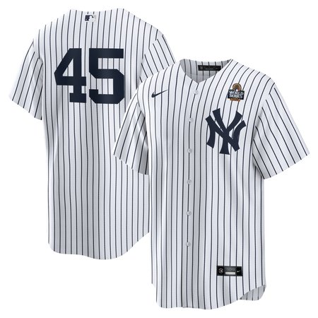 Men's New York Yankees #45 Gerrit Cole White 2024 World Series Home Replica Player Jersey