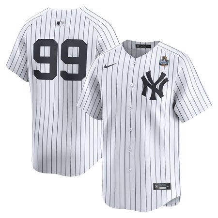 Men's New York Yankees #99 Aaron Judge White 2024 World Series Home Limited Player Jersey