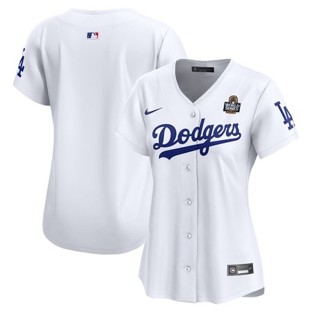 Women's Los Angeles Dodgers White 2024 World Series Home Limited Jersey