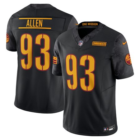 Men's Washington Commanders Jonathan Allen Black Alternate Vapor F.U.S.E. Limited Jersey