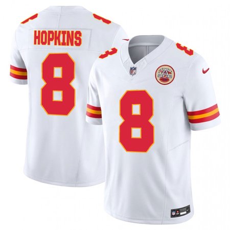 Men's Kansas City Chiefs #8 DeAndre Hopkins White Alternate Vapor F.U.S.E. Limited Jersey