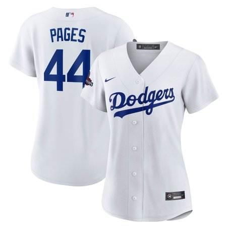 Women's Los Angeles Dodgers Andy Pages White 2024 World Series Champions Home Replica Player Jersey