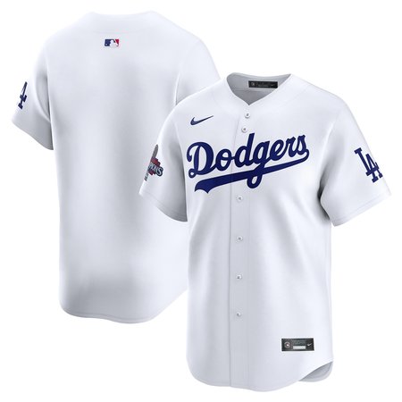 Men's Los Angeles Dodgers White 2024 World Series Champions Home Limited Jersey