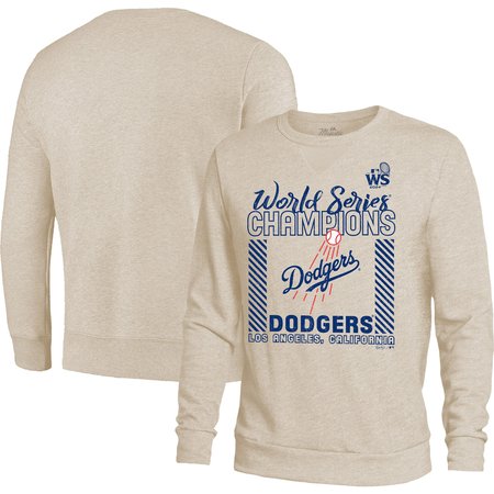 Men's Los Angeles Dodgers Threads Cream 2024 World Series Champions Sweatshirt