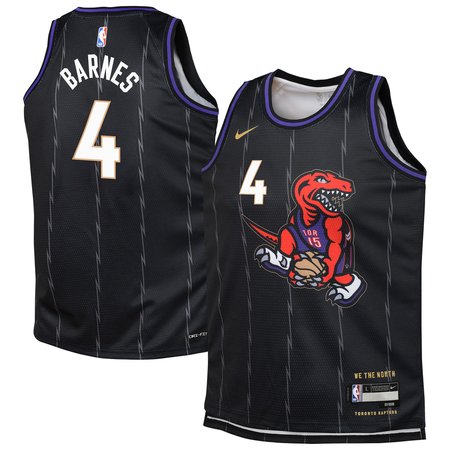 Youth Toronto Raptors Scottie Barnes Black 2024/25 Swingman Player Jersey - City Edition