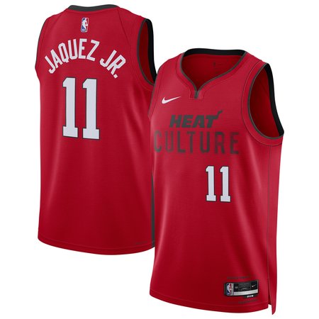 Unisex Miami Heat Jaime Jaquez Jr. Red 2024/25 Swingman Player Jersey - City Edition