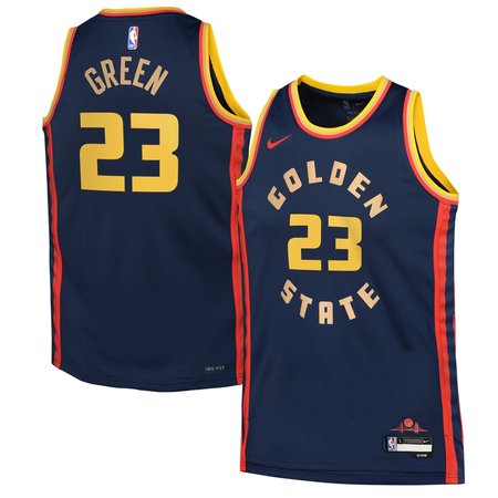 Youth Golden State Warriors Draymond Green Navy 2024/25 Swingman Player Jersey - City Edition