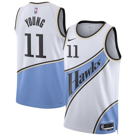 Unisex Atlanta Hawks Trae Young White 2024/25 Swingman Player Jersey - City Edition