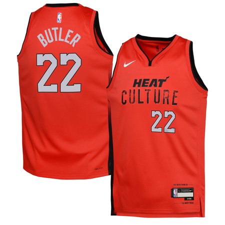 Youth Miami Heat Jimmy Butler Red 2024/25 Swingman Player Jersey - City Edition