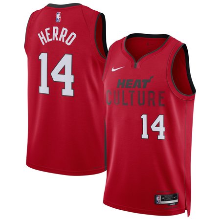 Unisex Miami Heat Tyler Herro Red 2024/25 Swingman Player Jersey - City Edition