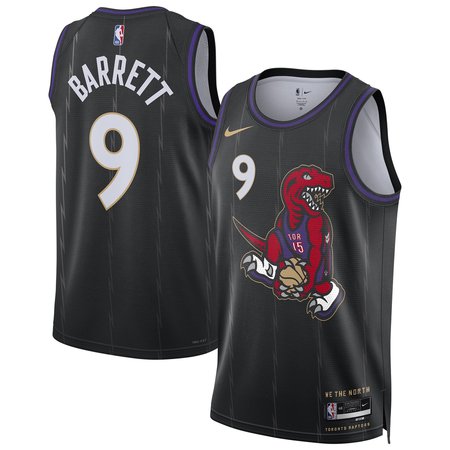 Unisex Toronto Raptors RJ Barrett Black 2024/25 Swingman Player Jersey - City Edition