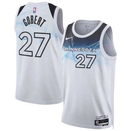 Unisex Minnesota Timberwolves Rudy Gobert White 2024/25 Swingman Player Jersey - City Edition