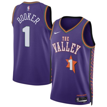 Unisex Phoenix Suns Devin Booker Purple 2024/25 Swingman Player Jersey - City Edition