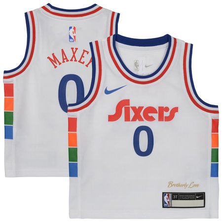 Toddler Philadelphia 76ers Tyrese Maxey White 2024/25 Swingman Player Jersey - City Edition