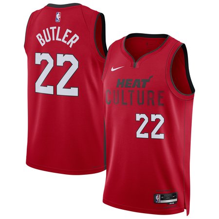 Unisex Miami Heat Jimmy Butler Red 2024/25 Swingman Player Jersey - City Edition