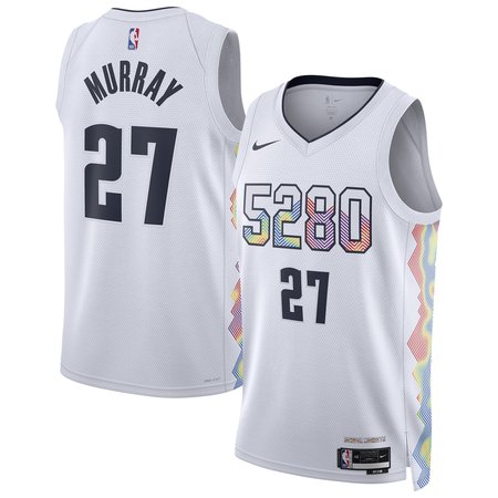 Unisex Denver Nuggets Jamal Murray White 2024/25 Swingman Player Jersey - City Edition