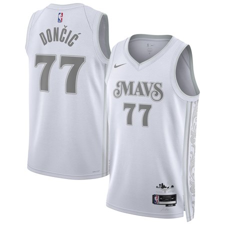 Youth Dallas Mavericks #77 Luka Doncic White 2024/25 Swingman Player City Edition Jersey