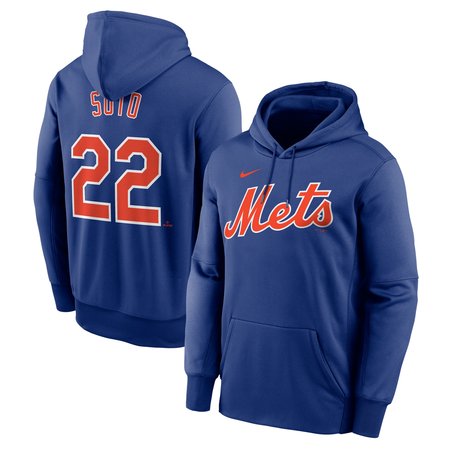 Youth New York Mets #22 Juan Soto Royal Name & Number Pullover Hoodie