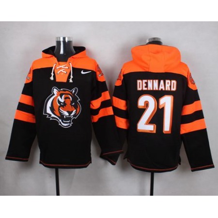 Nike Bengals #21 Darqueze Dennard Black Player Pullover NFL Hoodie