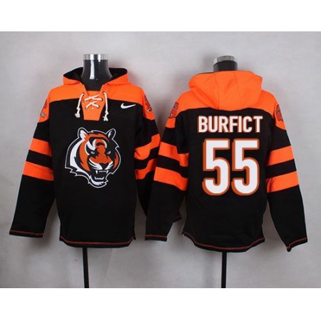 Bengals #55 Vontaze Burfict Black Player Pullover NFL Hoodie