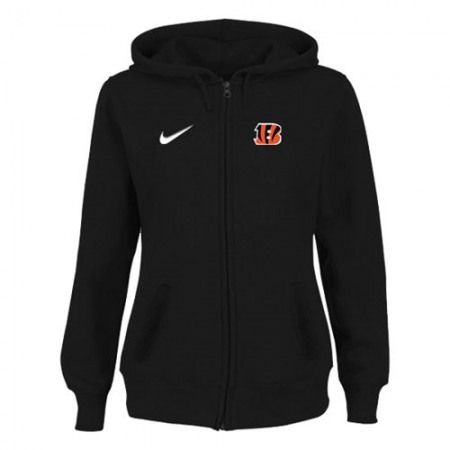 Women's Cincinnati Bengals Stadium Rally Full Zip Hoodie Black