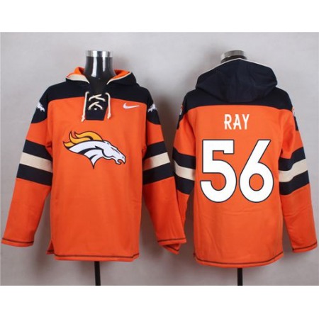 Broncos #56 Shane Ray Orange Player Pullover NFL Hoodie