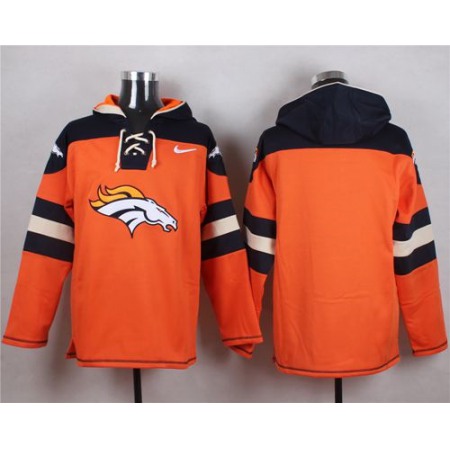 Broncos Blank Orange Player Pullover NFL Hoodie