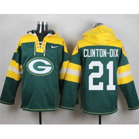 Packers #21 Ha Ha Clinton-Dix Green Player Pullover NFL Hoodie