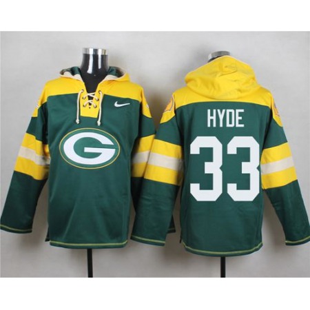 Packers #33 Micah Hyde Green Player Pullover NFL Hoodie