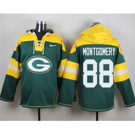 Packers #88 Ty Montgomery Green Player Pullover NFL Hoodie