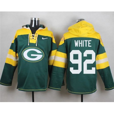 Packers #92 Reggie White Green Player Pullover NFL Hoodie