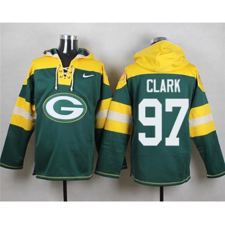 Nike Packers #97 Kenny Clark Green Player Pullover NFL Hoodie