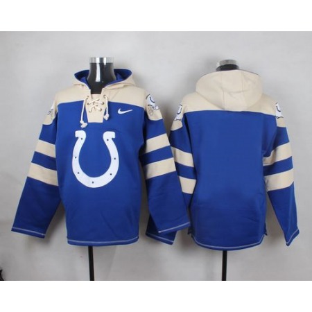 Colts Blank Royal Blue Player Pullover NFL Hoodie