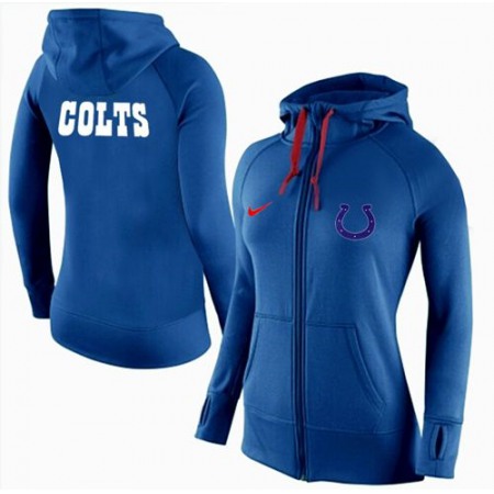 Women's Indianapolis Colts Full-Zip Performance Hoodie Blue