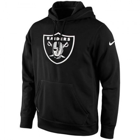 Men's Oakland Raiders Black KO Logo Essential Hoodie