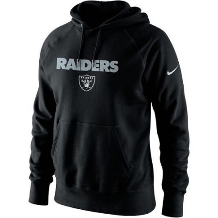 Men's Oakland Raiders Black Lockup Pullover Hoodie