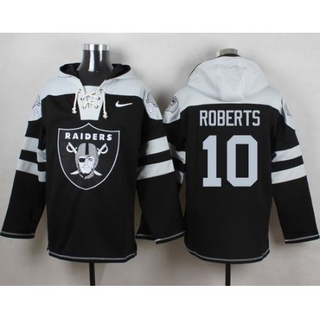 Raiders #10 Seth Roberts Black Player Pullover NFL Hoodie