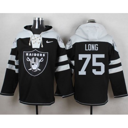 Raiders #75 Howie Long Black Player Pullover NFL Hoodie