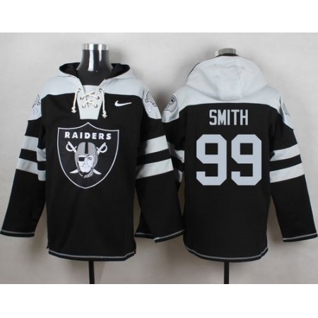 Raiders #99 Aldon Smith Black Player Pullover NFL Hoodie