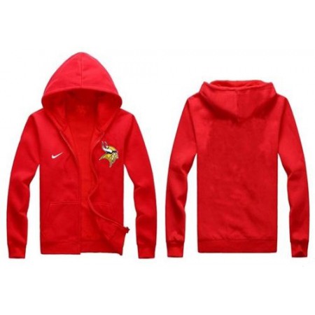 Minnesota Vikings Authentic Logo Hoodie Red