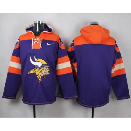 Vikings Blank Purple Player Pullover NFL Hoodie