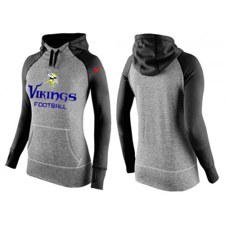 Women's Minnesota Vikings Performance Hoodie Grey & Black