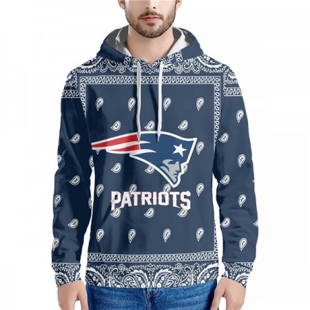 Men's New England Patriots Navy Pullover Hoodie