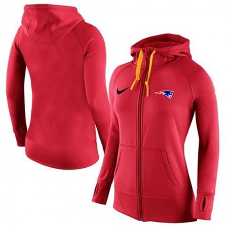 Women's New England Patriots Full-Zip Performance Hoodie Red