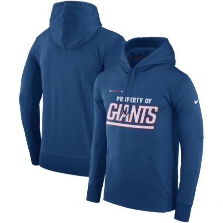 Men's New York Giants Nike Royal Sideline Property Of Performance Pullover Hoodie