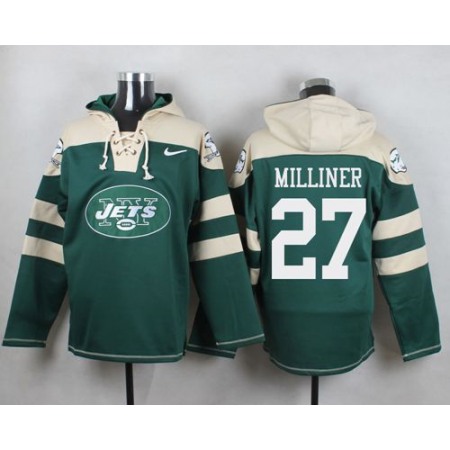 Jets #27 Dee Milliner Green Player Pullover NFL Hoodie