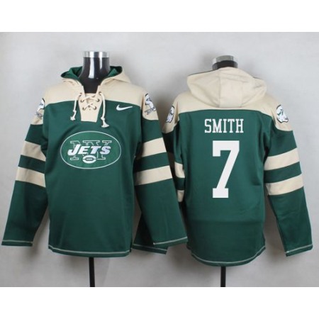 Jets #7 Geno Smith Green Player Pullover NFL Hoodie