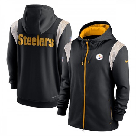 Men's Pittsburgh Steelers Black zipper Hoodie