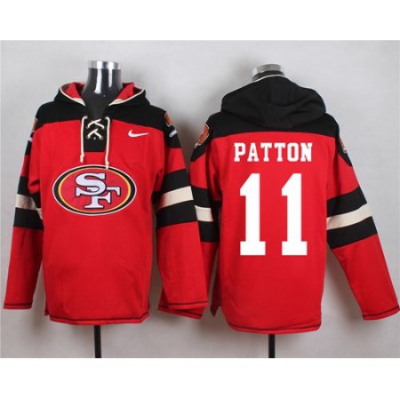 49ers #11 Quinton Patton Red Player Pullover NFL Hoodie